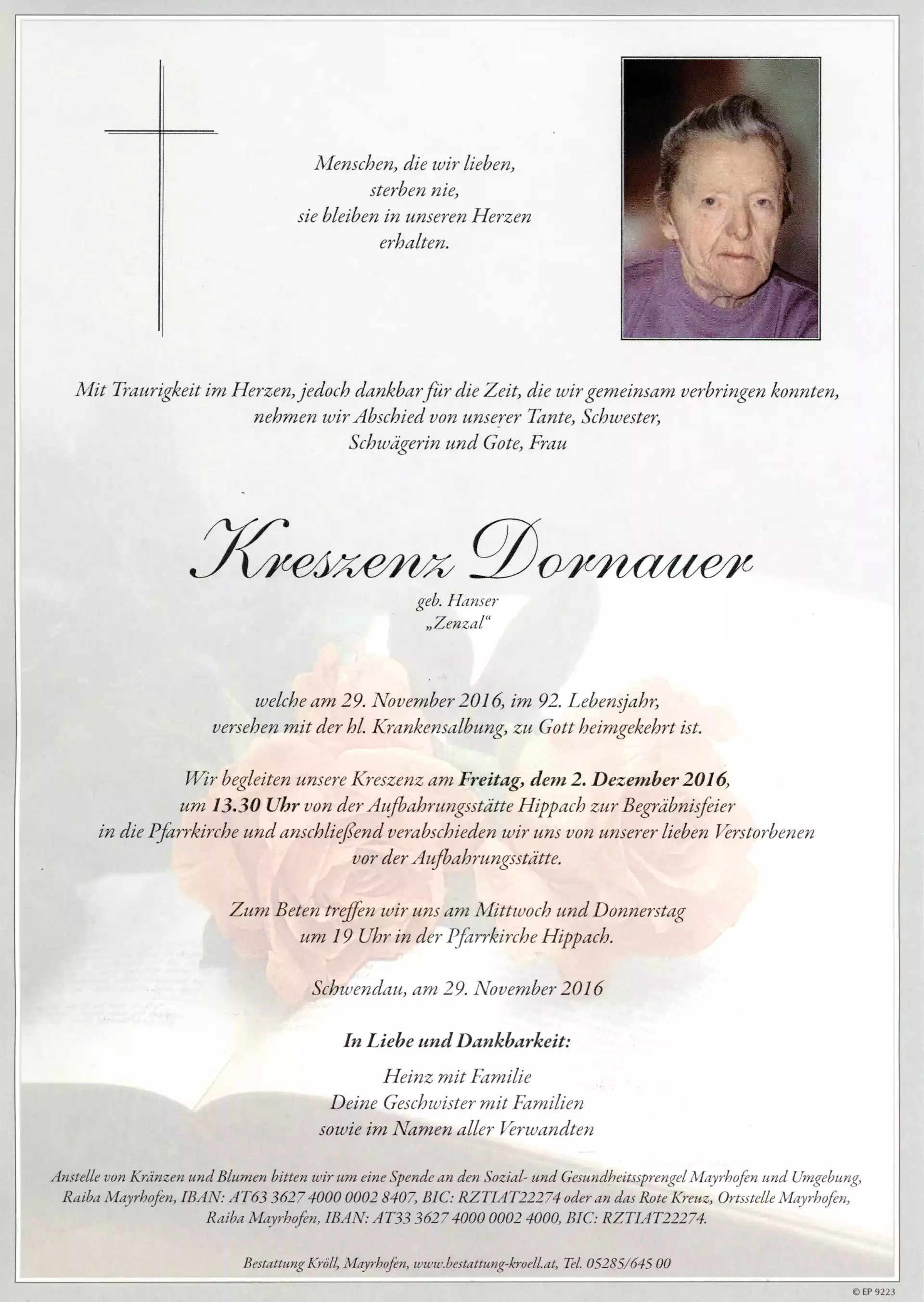 Parte von Kreszenz Dornauer